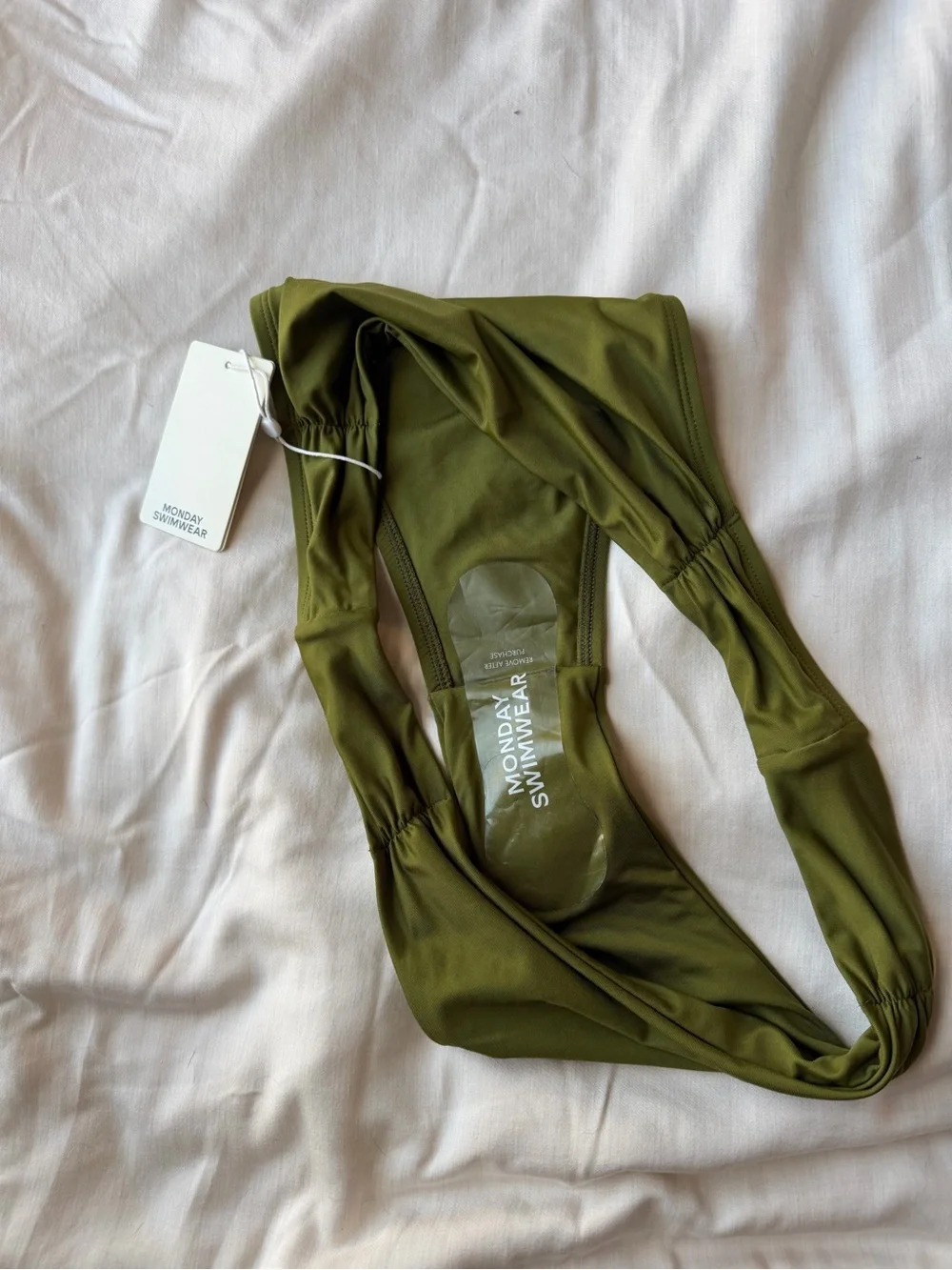 Monday Swimwear Olive High-Cut Bikini Bottom